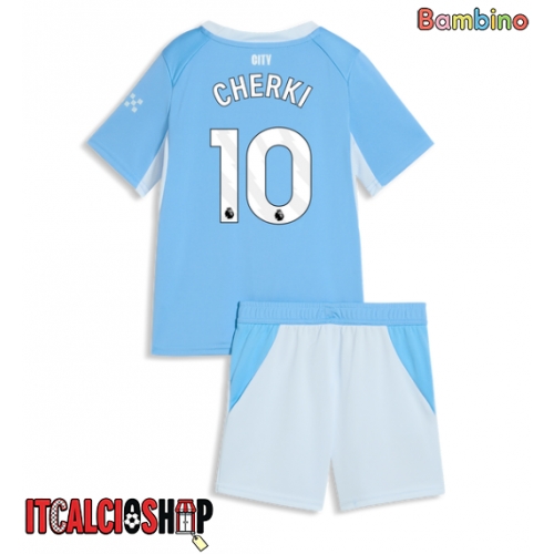 Manchester City Rayan Cherki #10 Prima Maglia Bambino 2026-27 Manica Corta (+ Pantaloni corti)